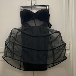 Nasty gal avant garde party dress black